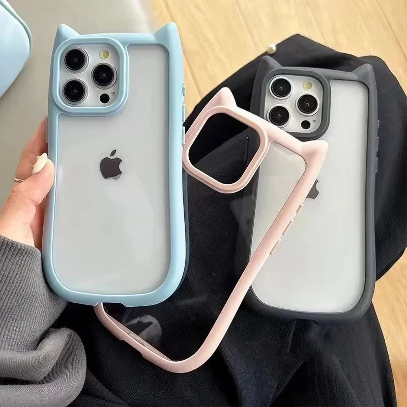 Cute Cat Ear Clear Case
