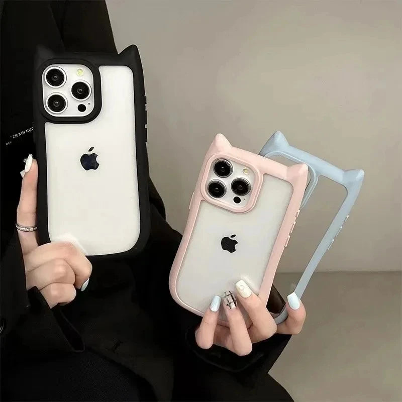 Cute Cat Ear Clear Case
