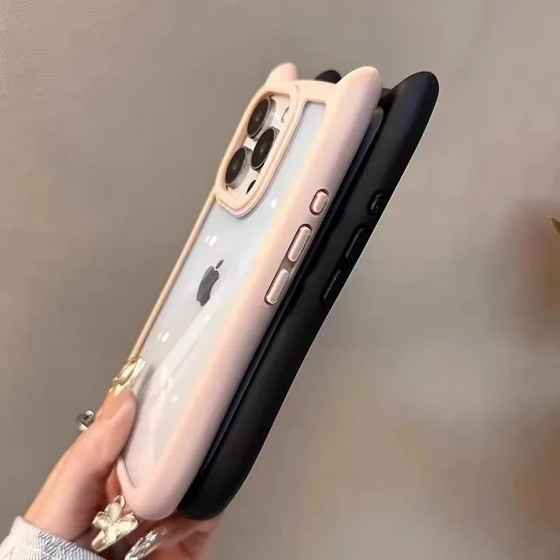 Cute Cat Ear Clear Case