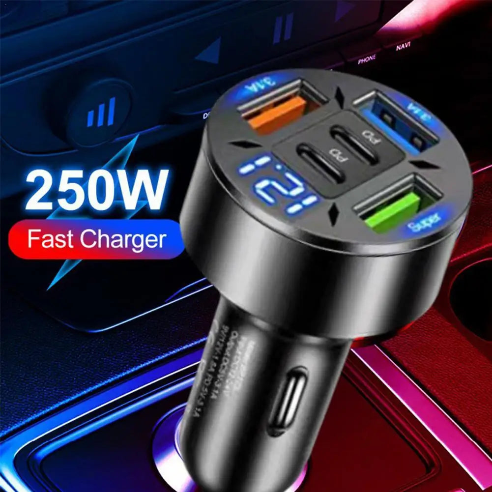 250W 5-Port Car Fast Charger