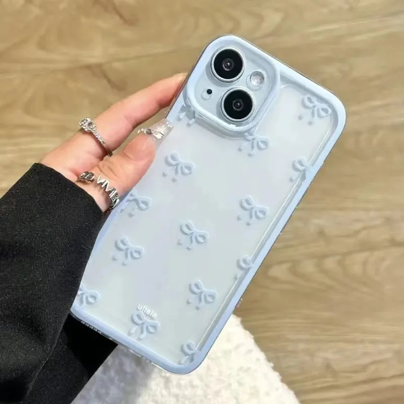 Cute Bow Clear iPhone Case