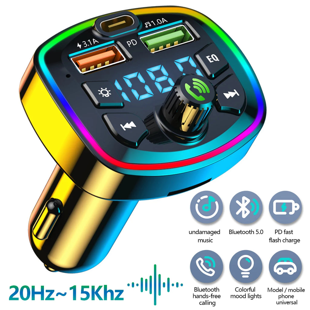 Bluetooth FM Transmitter Car MP3 Charger