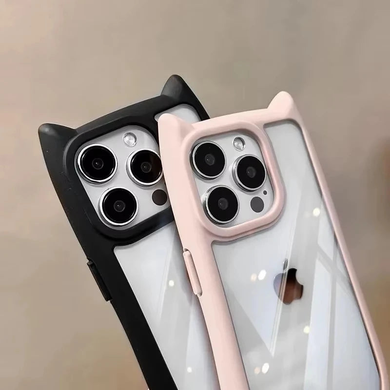 Cute Cat Ear Clear Case
