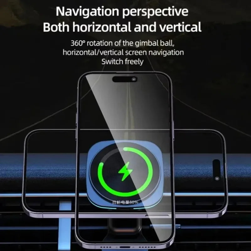Magnetic Car Wireless Charger Holder (RGB)