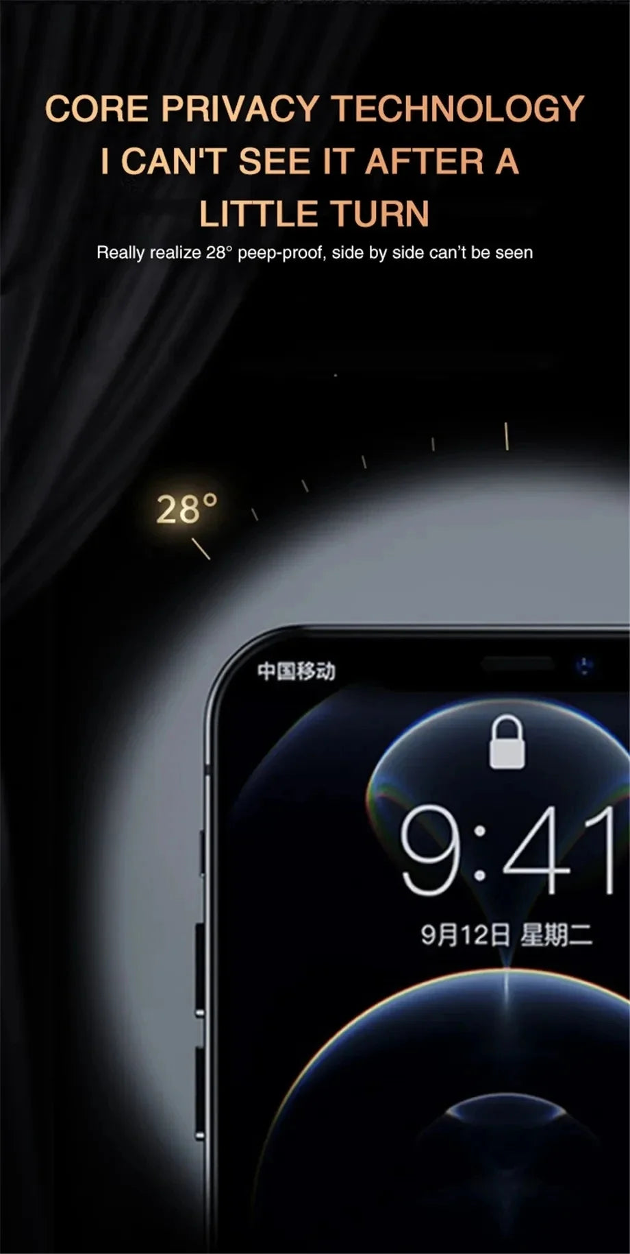 iPhone Privacy Screen Protector (1–4 Pack)