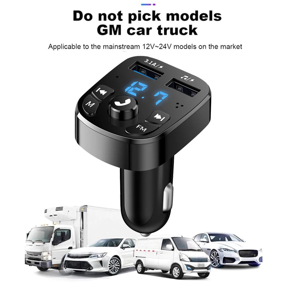 Bluetooth 5.0 FM Transmitter Car Charger