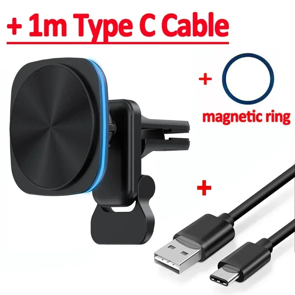 Magnetic Car Wireless Charger Holder (RGB)