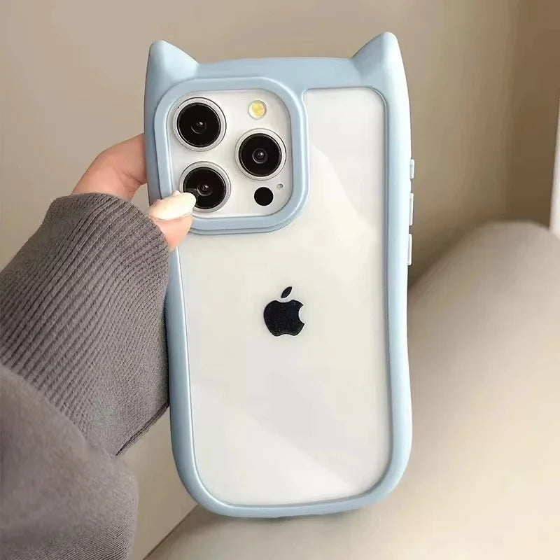 Cute Cat Ear Clear Case