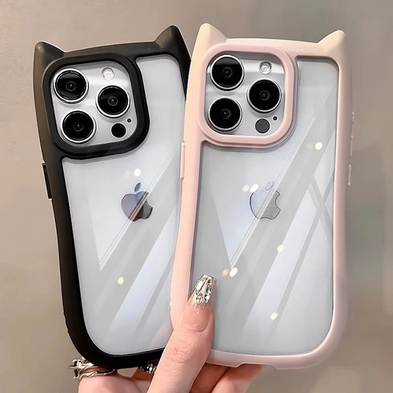 Cute Cat Ear Clear Case