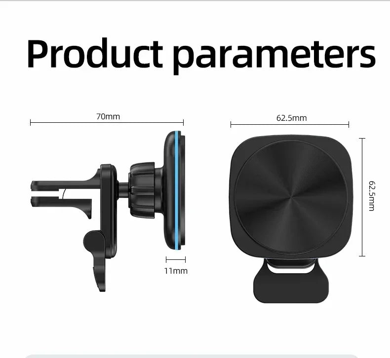 Magnetic Car Wireless Charger Holder (RGB)