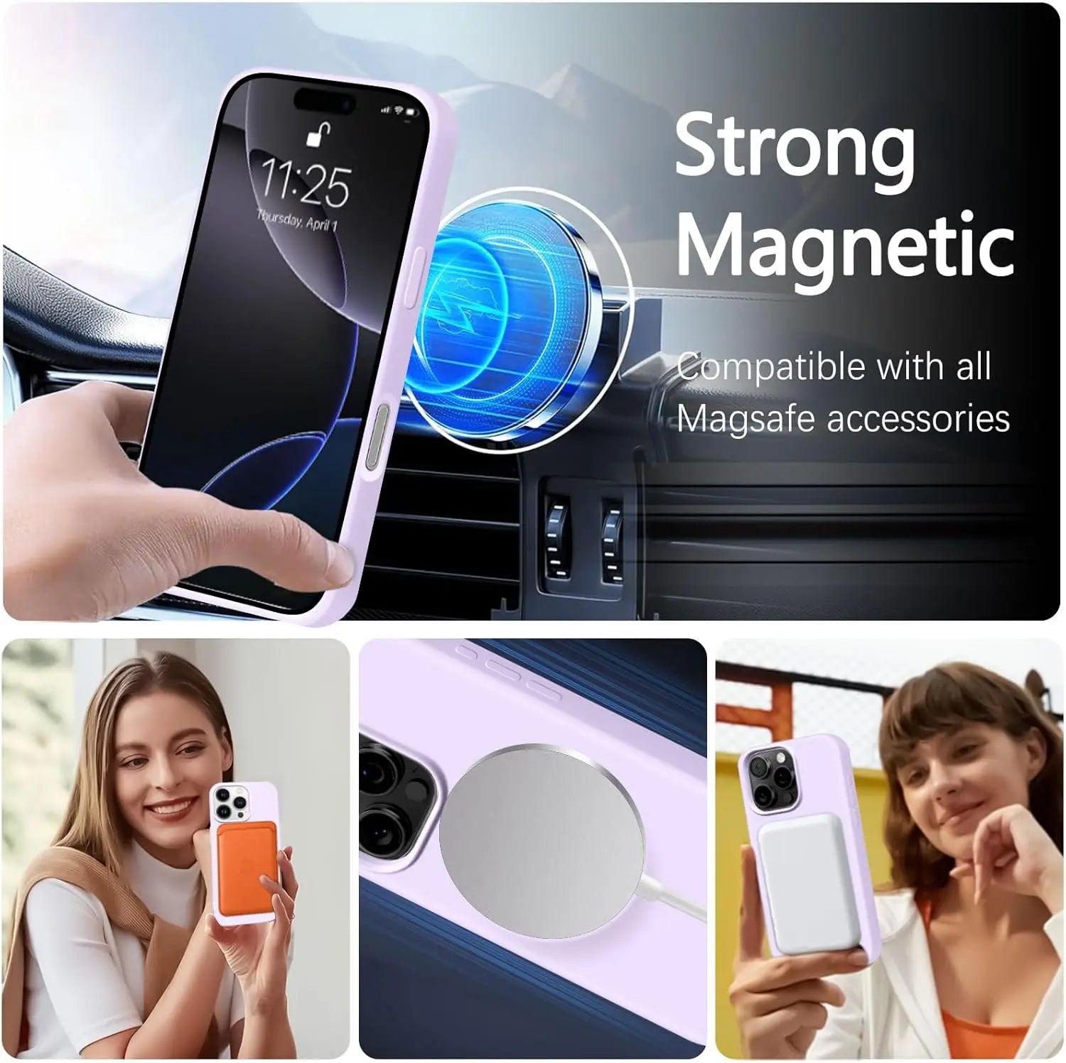 MagSafe Silicone Case with Strap