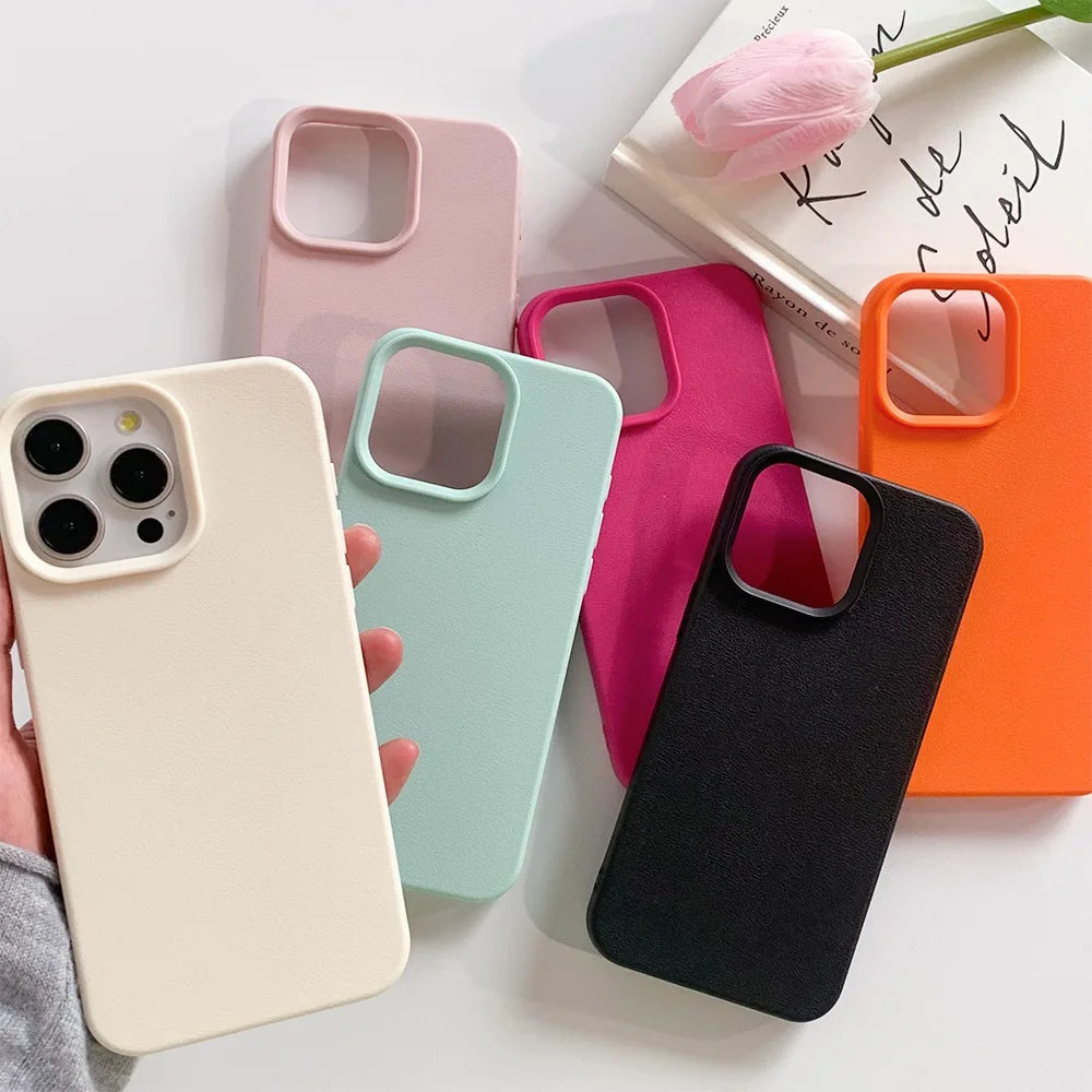 Leather Shockproof iPhone Case