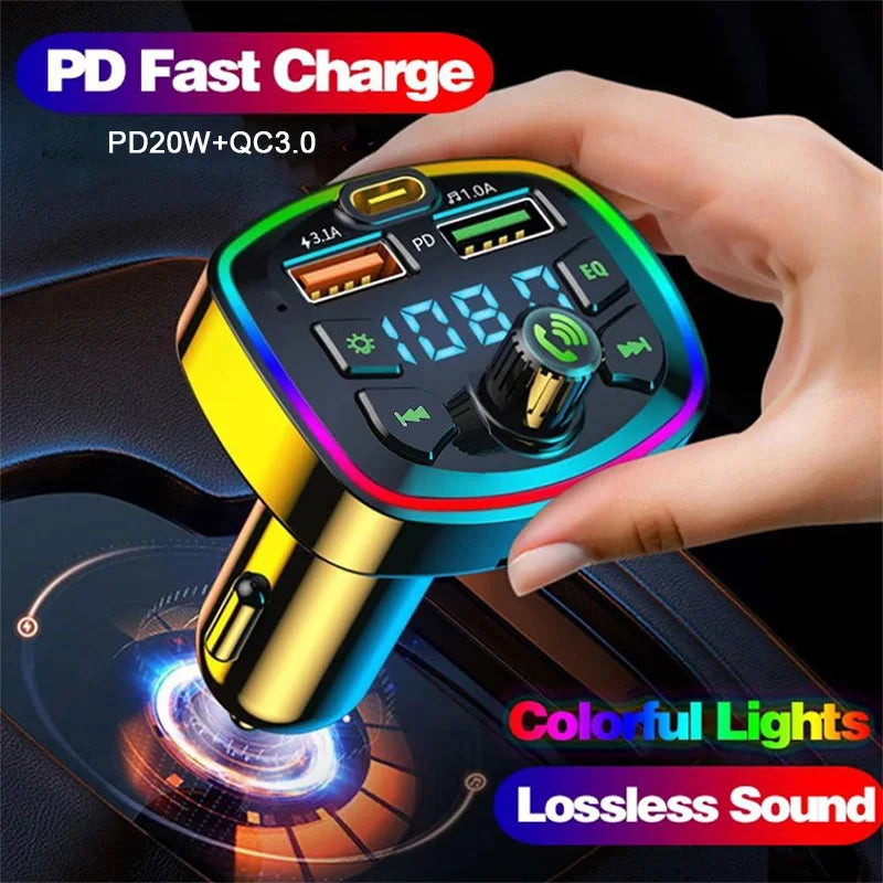 Bluetooth 5.0 FM Transmitter Car Charger