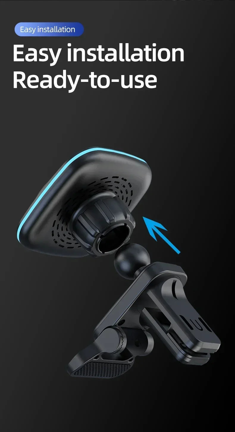 Magnetic Car Wireless Charger Holder (RGB)