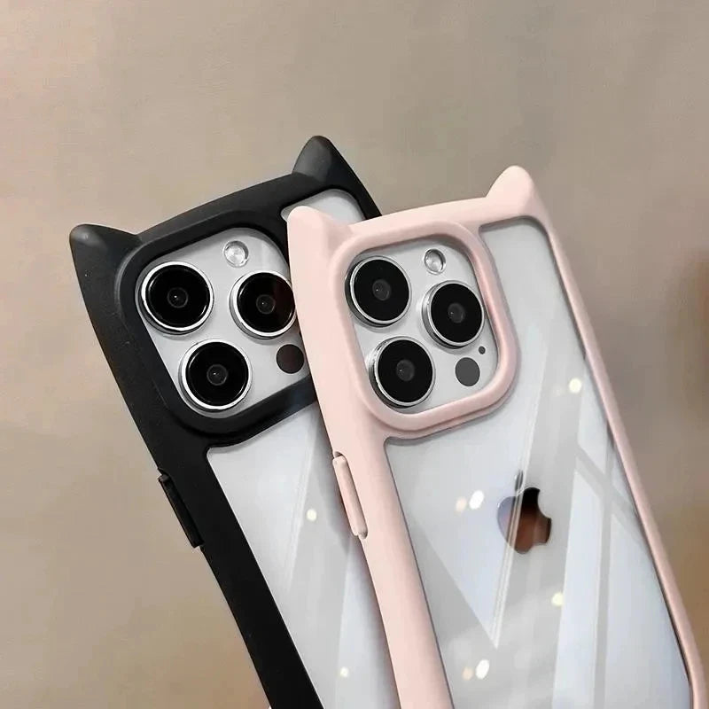 Cute Cat Ear Clear Case