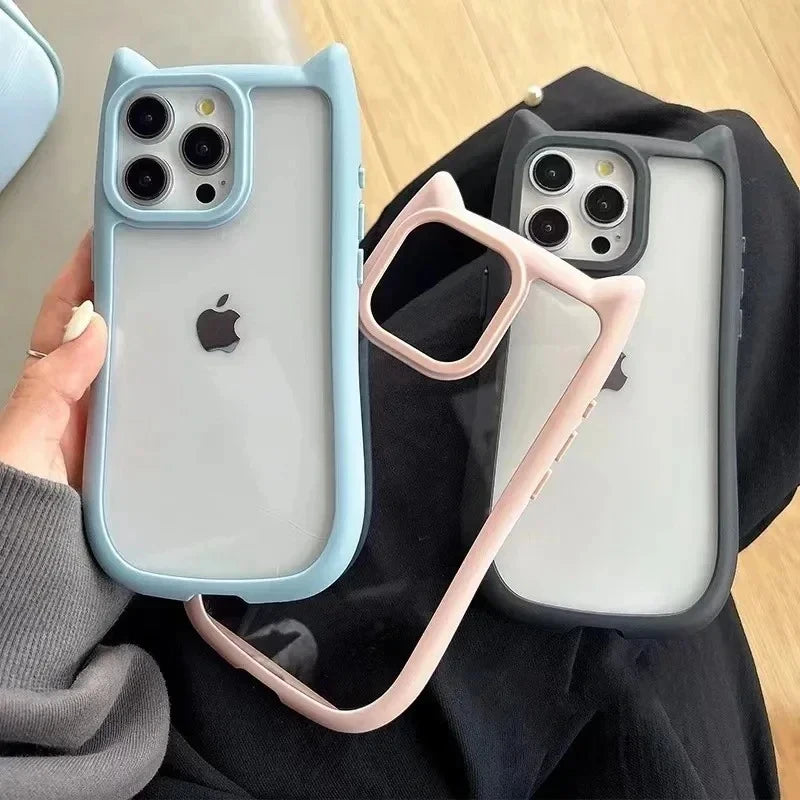 Cute Cat Ear Clear Case