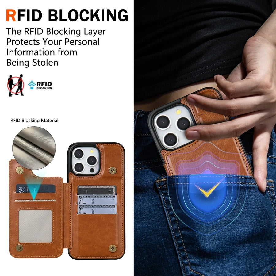 RFID Wallet Leather Case