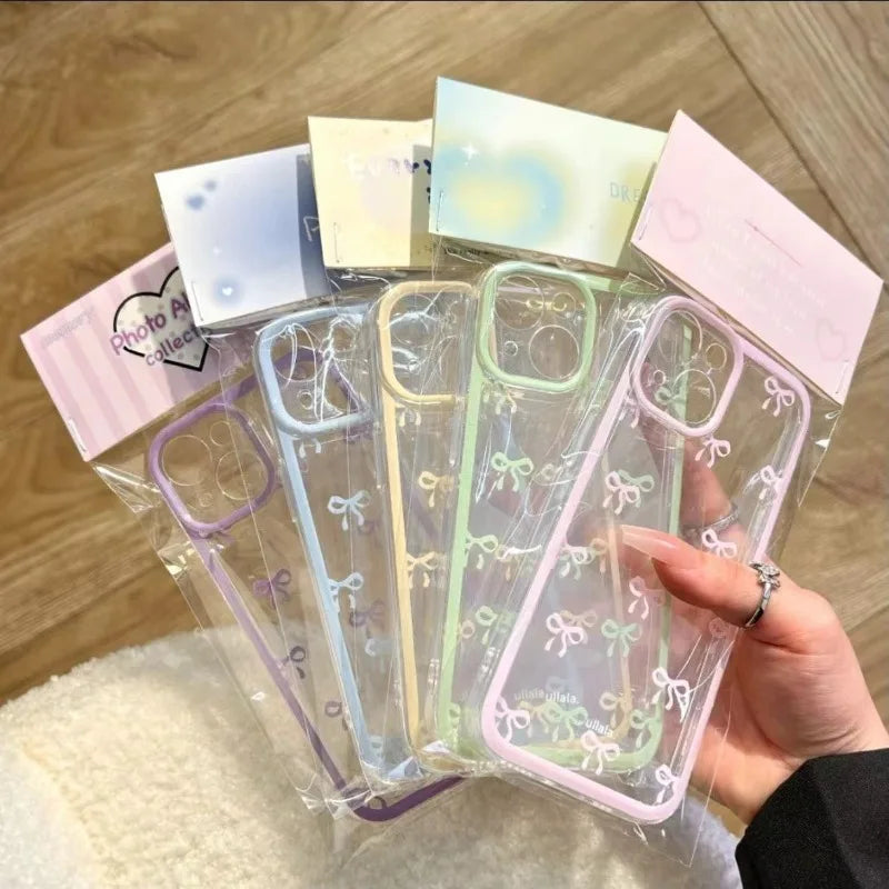 Cute Bow Clear iPhone Case