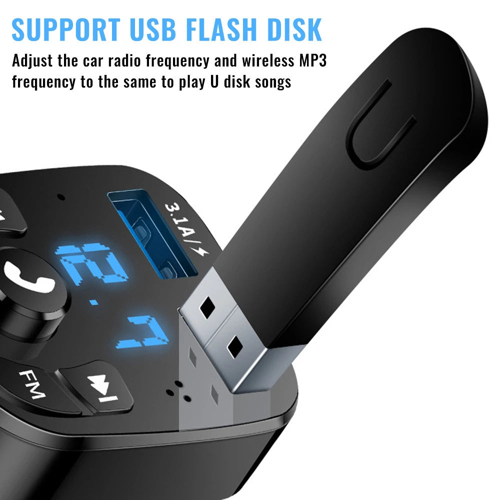 Bluetooth 5.0 FM Transmitter Car Charger