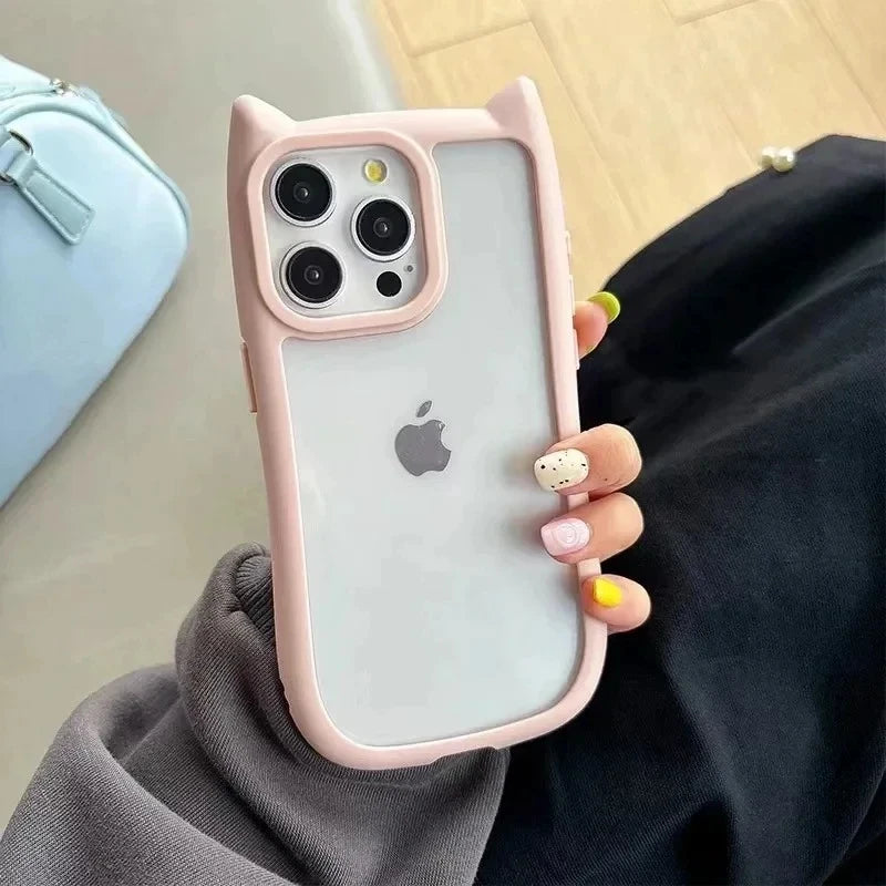 Cute Cat Ear Clear Case