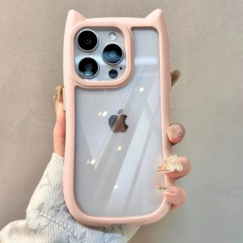 Cute Cat Ear Clear Case