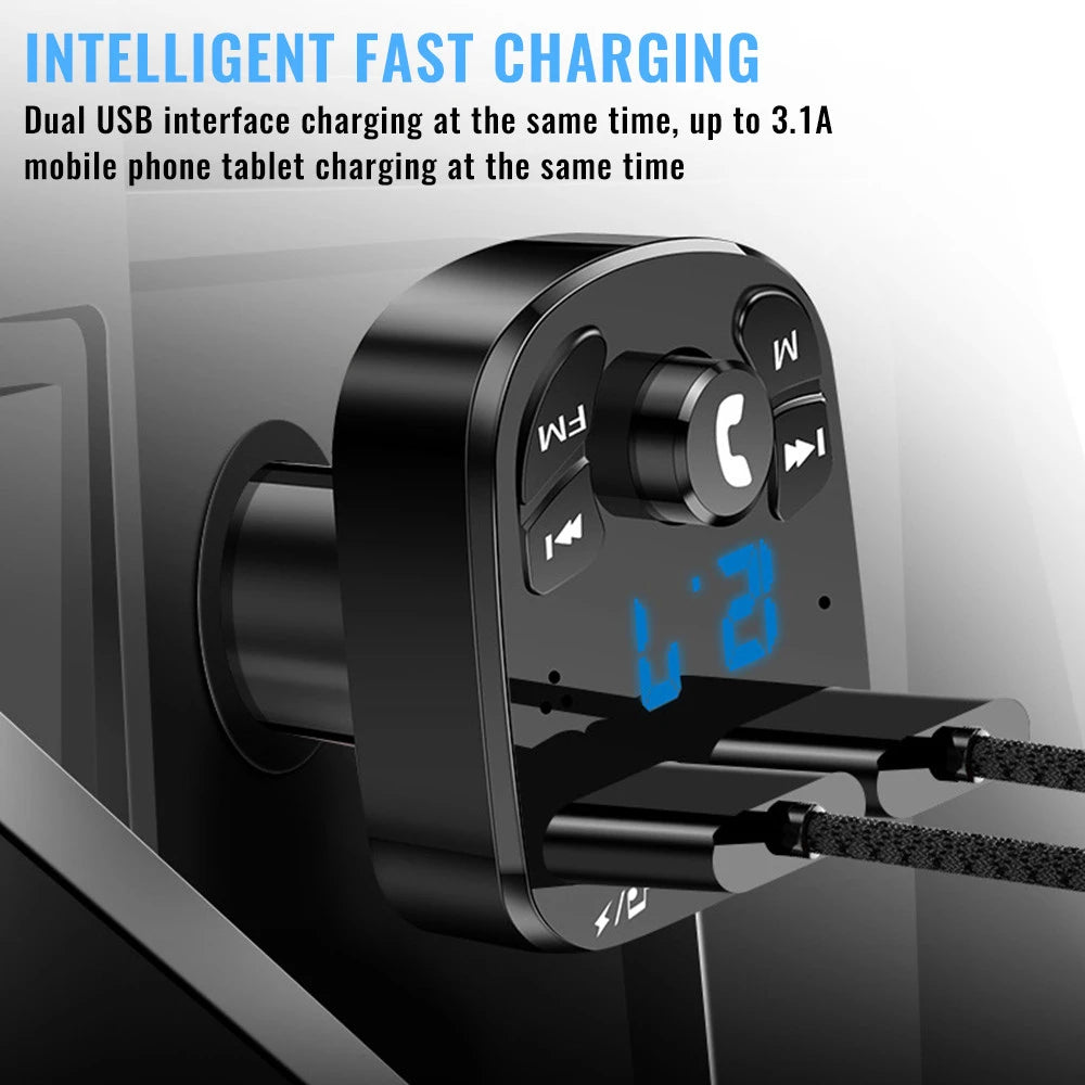 Bluetooth 5.0 FM Transmitter Car Charger