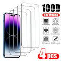 iPhone Tempered Glass Screen Protector (4-Pack)