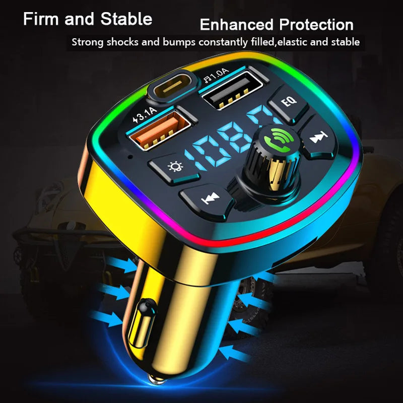 Bluetooth 5.0 FM Transmitter Car Charger