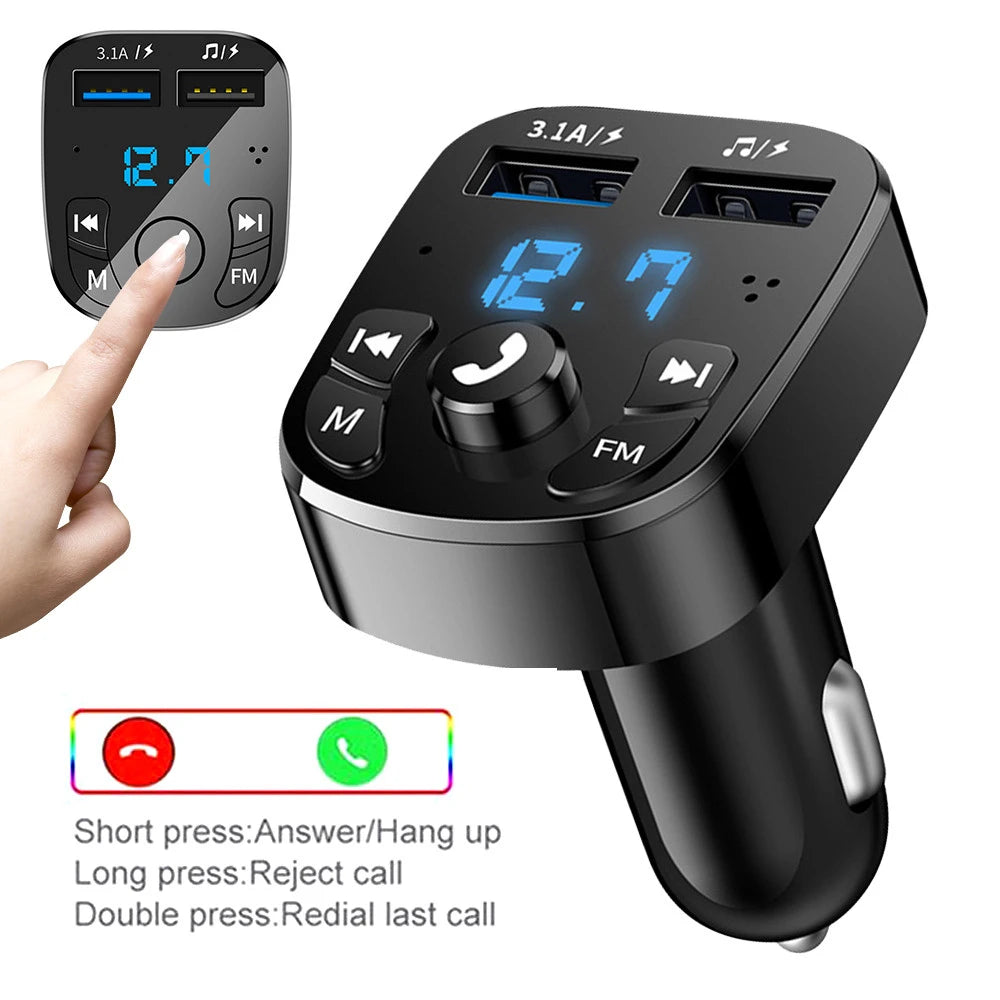 Bluetooth 5.0 FM Transmitter Car Charger