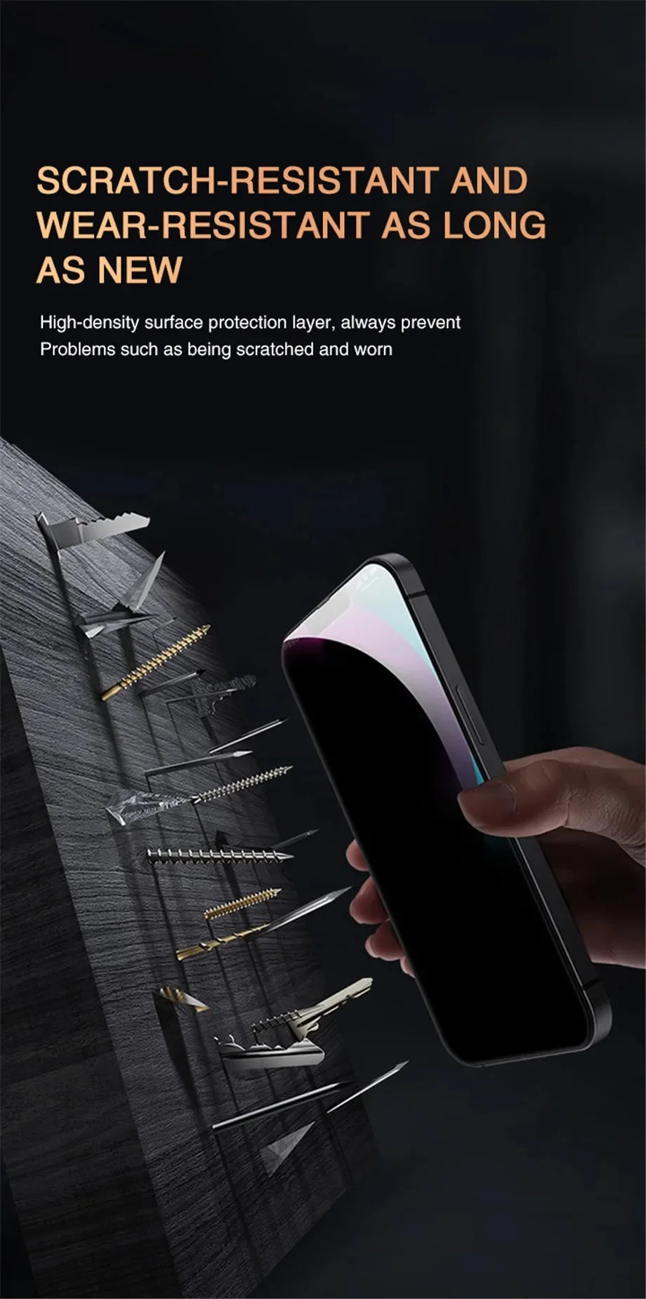 iPhone Privacy Screen Protector (1–4 Pack)